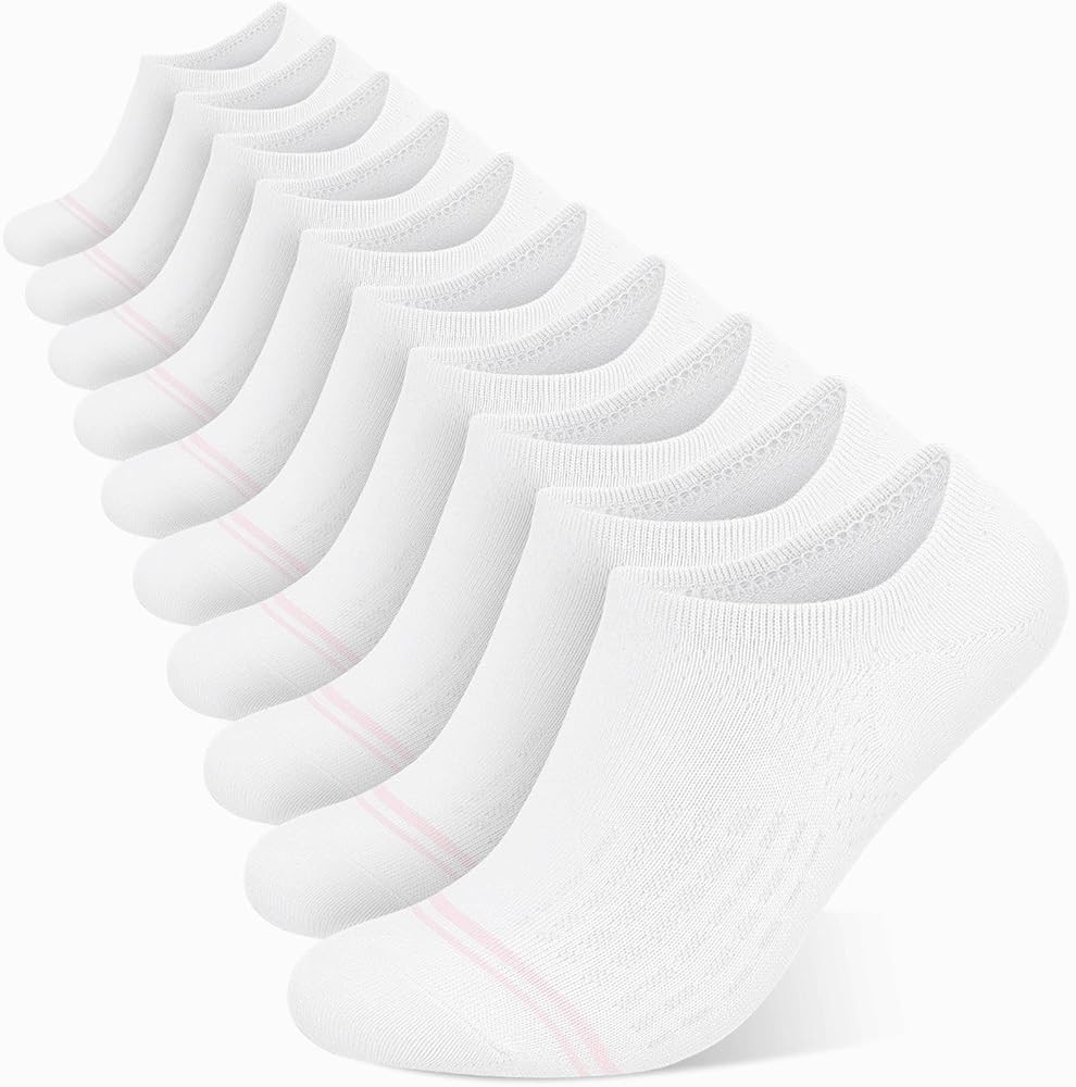 wernies No Show Socks Womens 10 Pairs Low Cut Ankle Socks with Non Slip Casual Invisible Liner Bo... | Amazon (US)