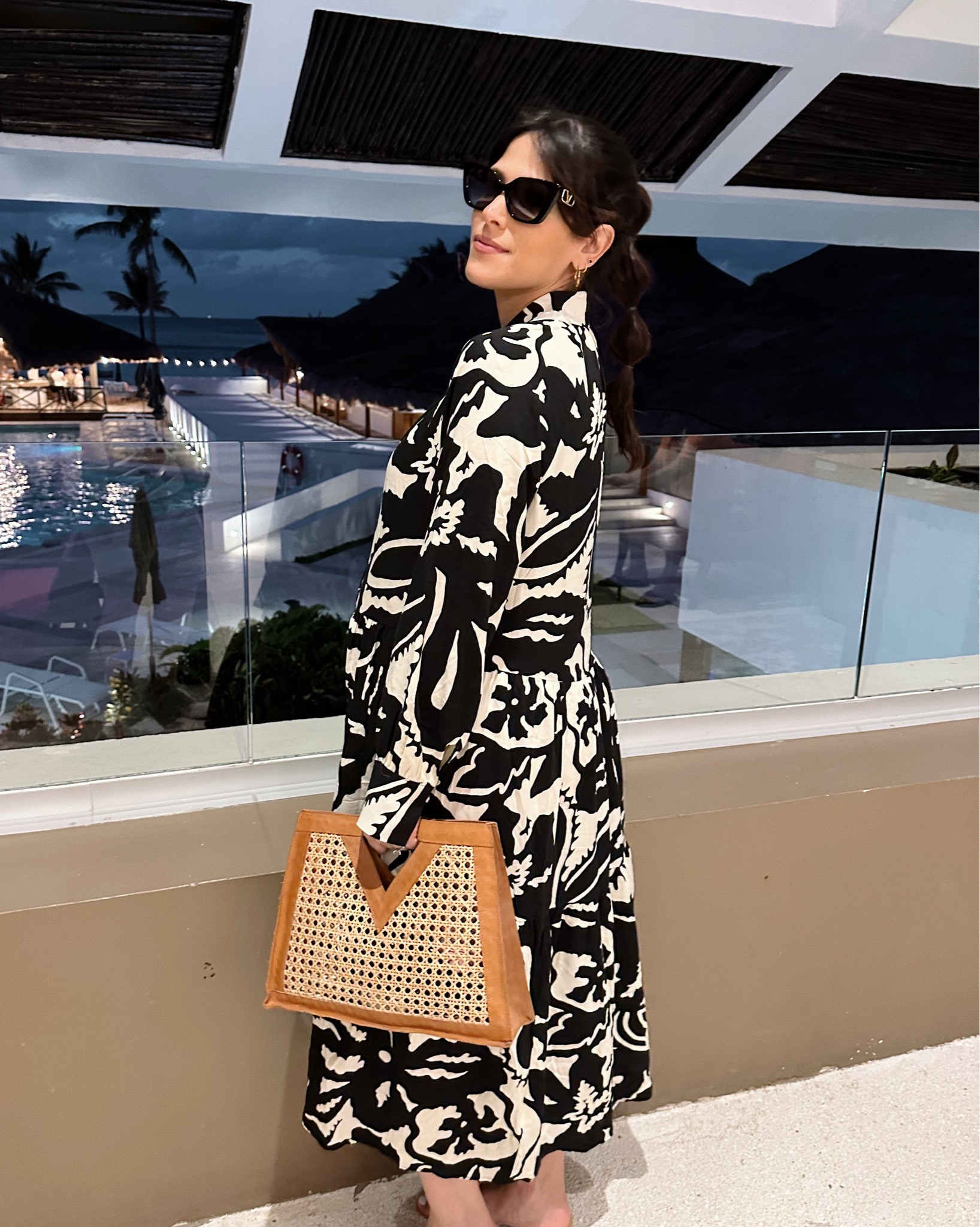Vacay outfit! Cute and comfy dress from H&M, not maternity but fits really well. Wearing size Small so size down, it’s very oversized  

#LTKtravel #LTKstyletip #LTKbump