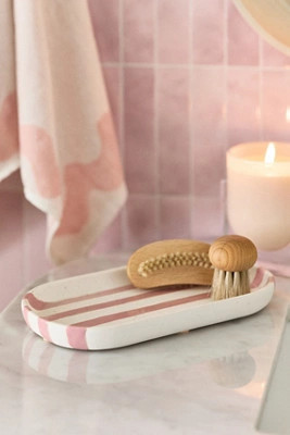 Striped Ceramic Bath Tray | Anthropologie (US)