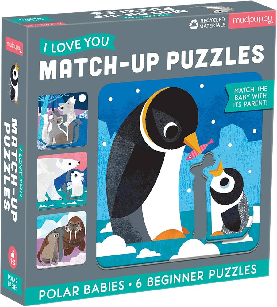 Polar Babies I Love You Match-Up Puzzles from Mudpuppy - Match-Up Puzzles for Children Ages 1-3, ... | Amazon (US)