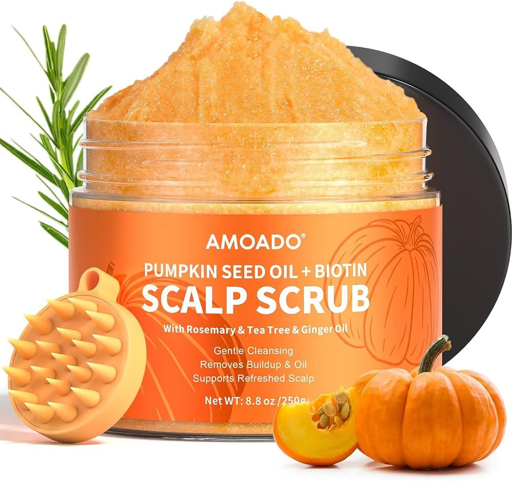 AMOADO Scalp Scrub, Pumpkin Seed Oil Scalp Exfoliator With Biotin & Rosemary, Sulfate Free Scalp ... | Amazon (US)