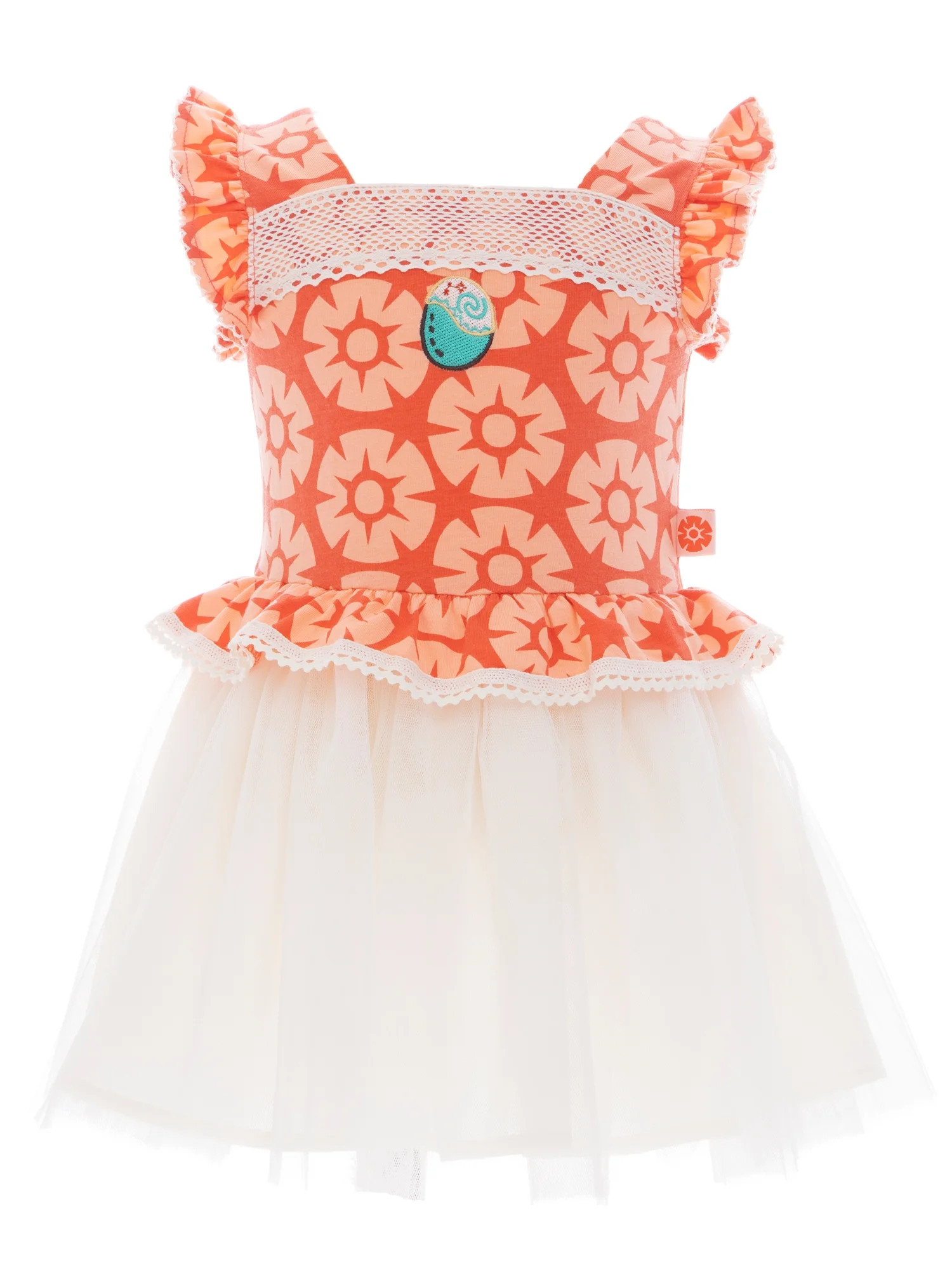 Disney Princess Toddler Girls Moana Cosplay Tutu Dress with Flutter Sleeves, Sizes 12M-5T | Walmart (US)