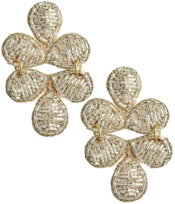 Sparkly Ginger - Fabric Earring - Silver | Lisi Lerch Inc