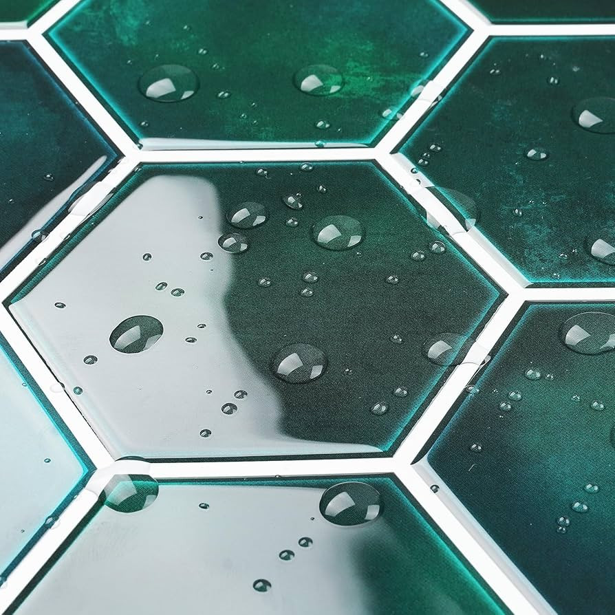 Livelynine 32-Tiles Peel and Stick Backsplash Green Emerald Wall Tiles Peel and Stick Waterproof ... | Amazon (US)