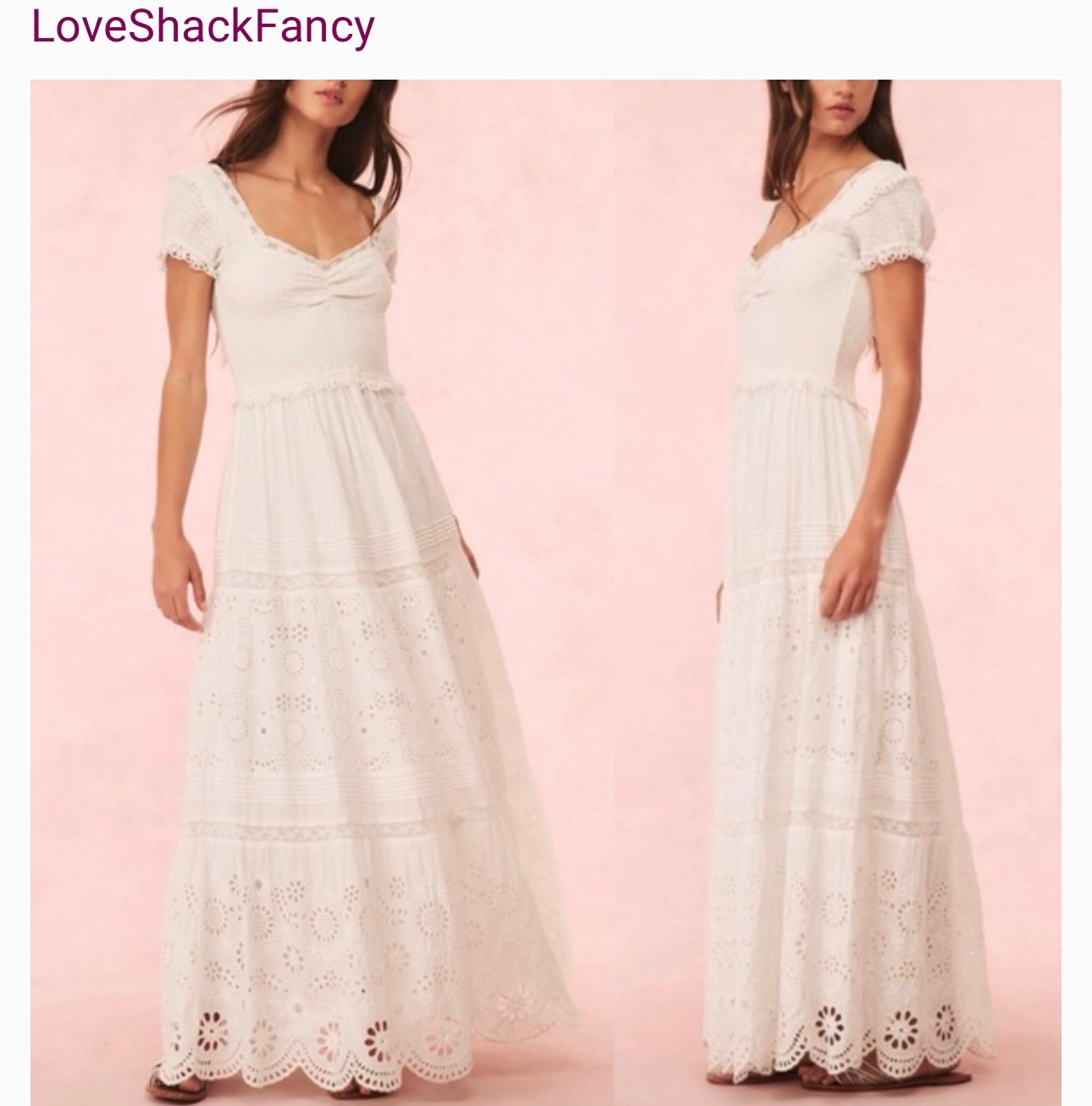 If you love a pretty white eyelet dress and also the fact that this is loveshackfancy, retails for over $500 in store but i found for under $150! This style never goes out of style! I got one myself! Had to share before it’s gone 

#LTKootd #LTKSaleAlert #LTKmomlife