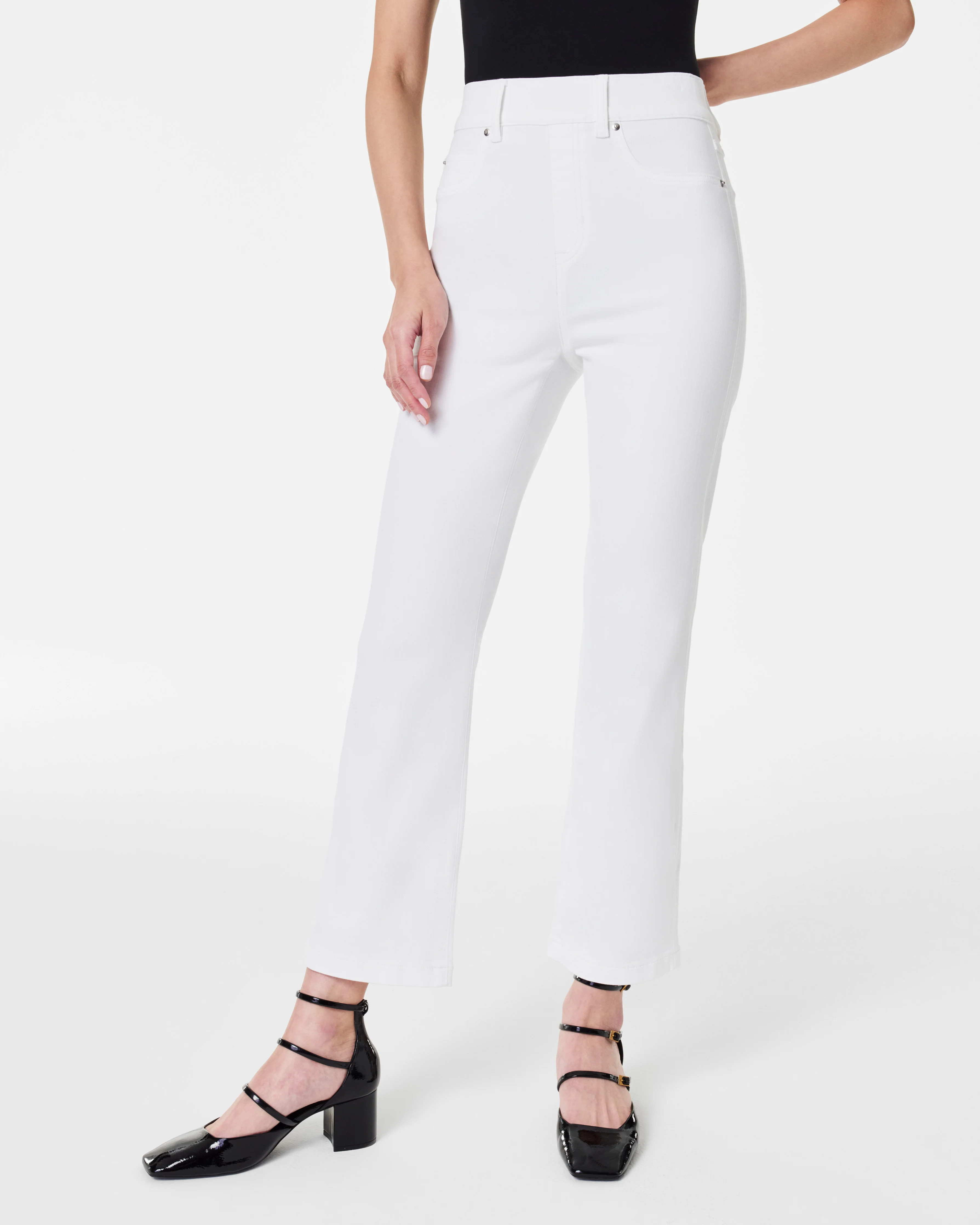 SPANXshape™ EveryWear Kick Flare Jeans, White | Spanx