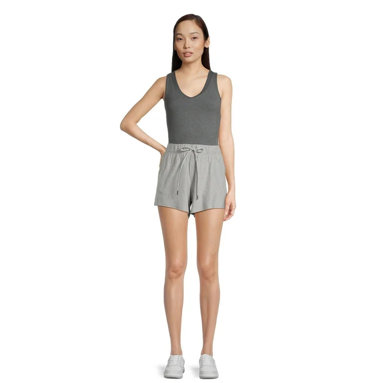 Athletic Works Women’s and Women's Plus ButterCore Soft Performance Gym Shorts, 4" Inseam, Size... | Walmart (US)