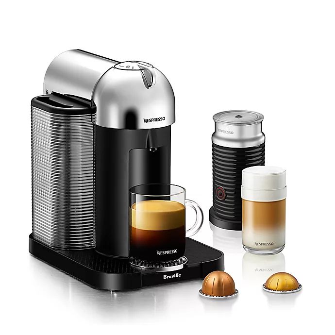 Nespresso® by Breville® VertuoLine Coffee and Espresso Maker Bundle in Chrome | Bed Bath & Beyond