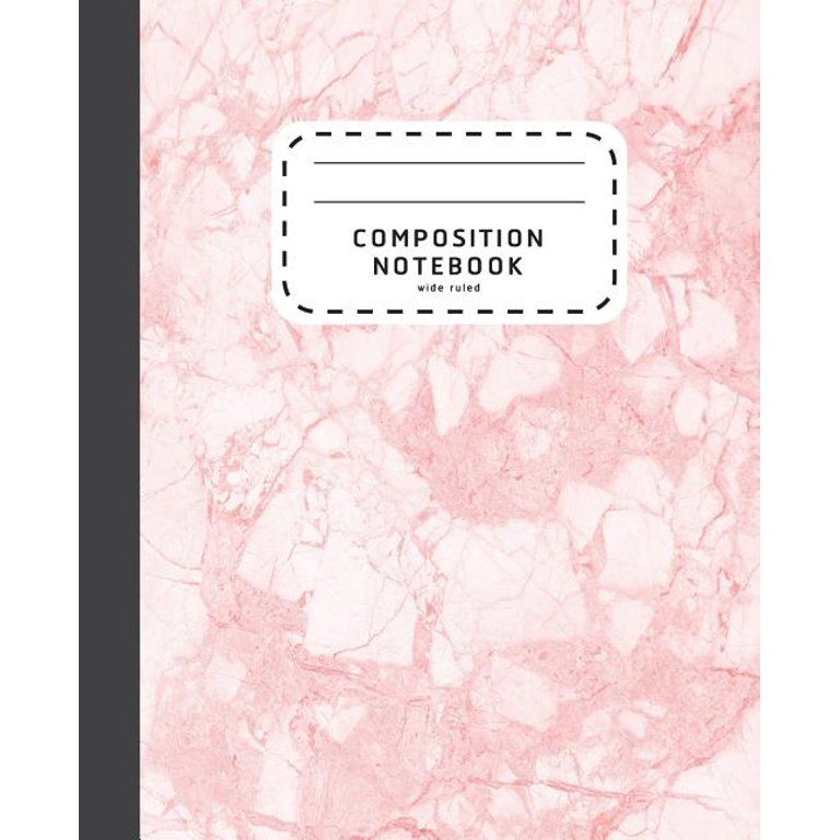 School Notebook Wide Ruled: Composition Notebook: Pink Marble Wide Ruled Composition Notebook - N... | Walmart (US)
