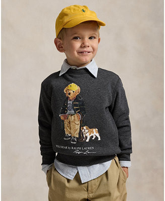 Polo Ralph LaurenToddler and Little Boys Polo Bear Heathered Fleece Sweatshirt | Macy's
