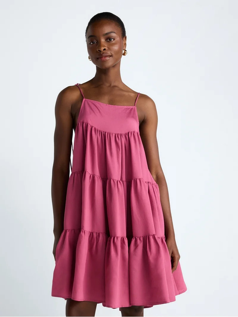 Scoop Women’s Flowy Tier Mini Dress, Sizes XS-XXL | Walmart (US)