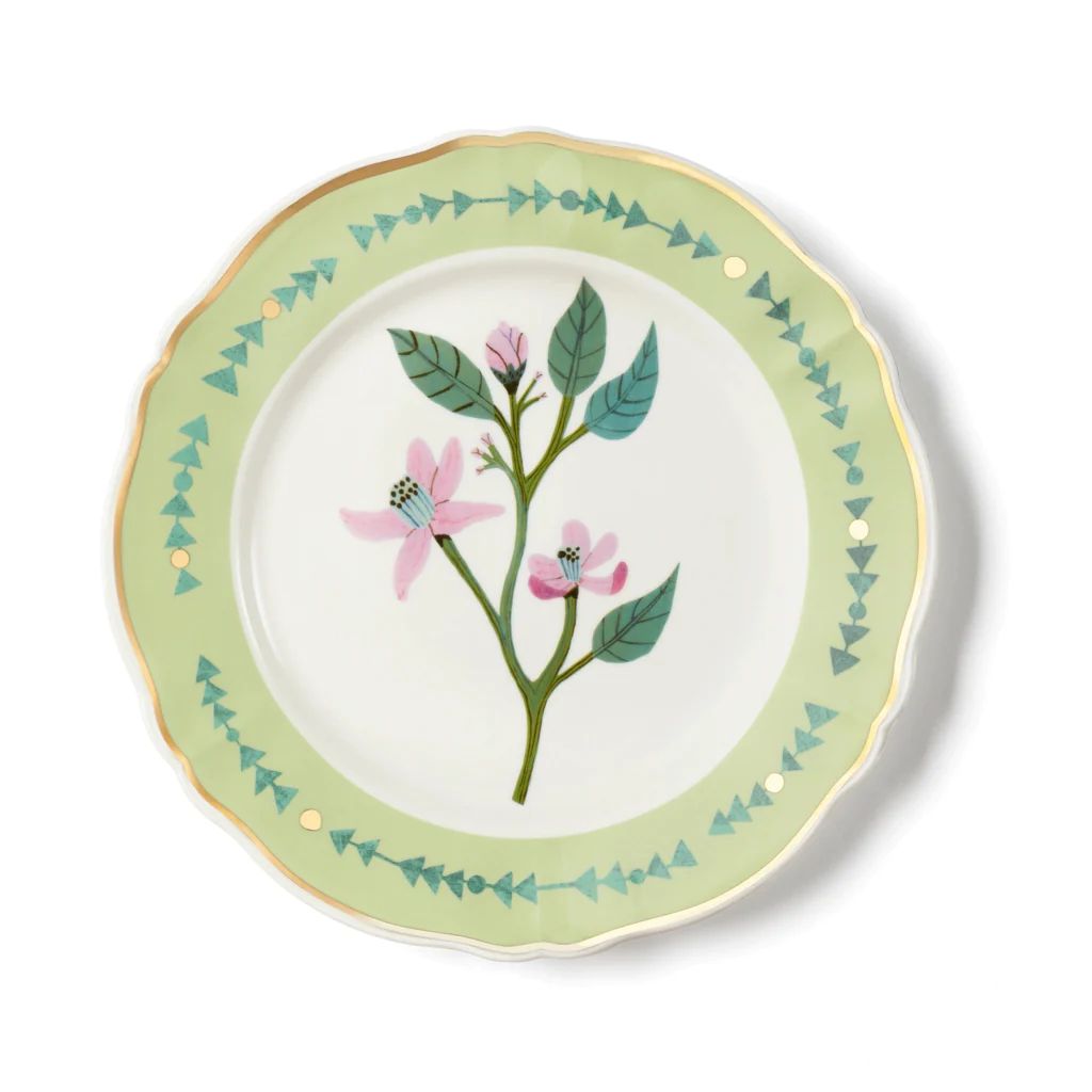 Blossom Dinner Plate, Green | Blue Print