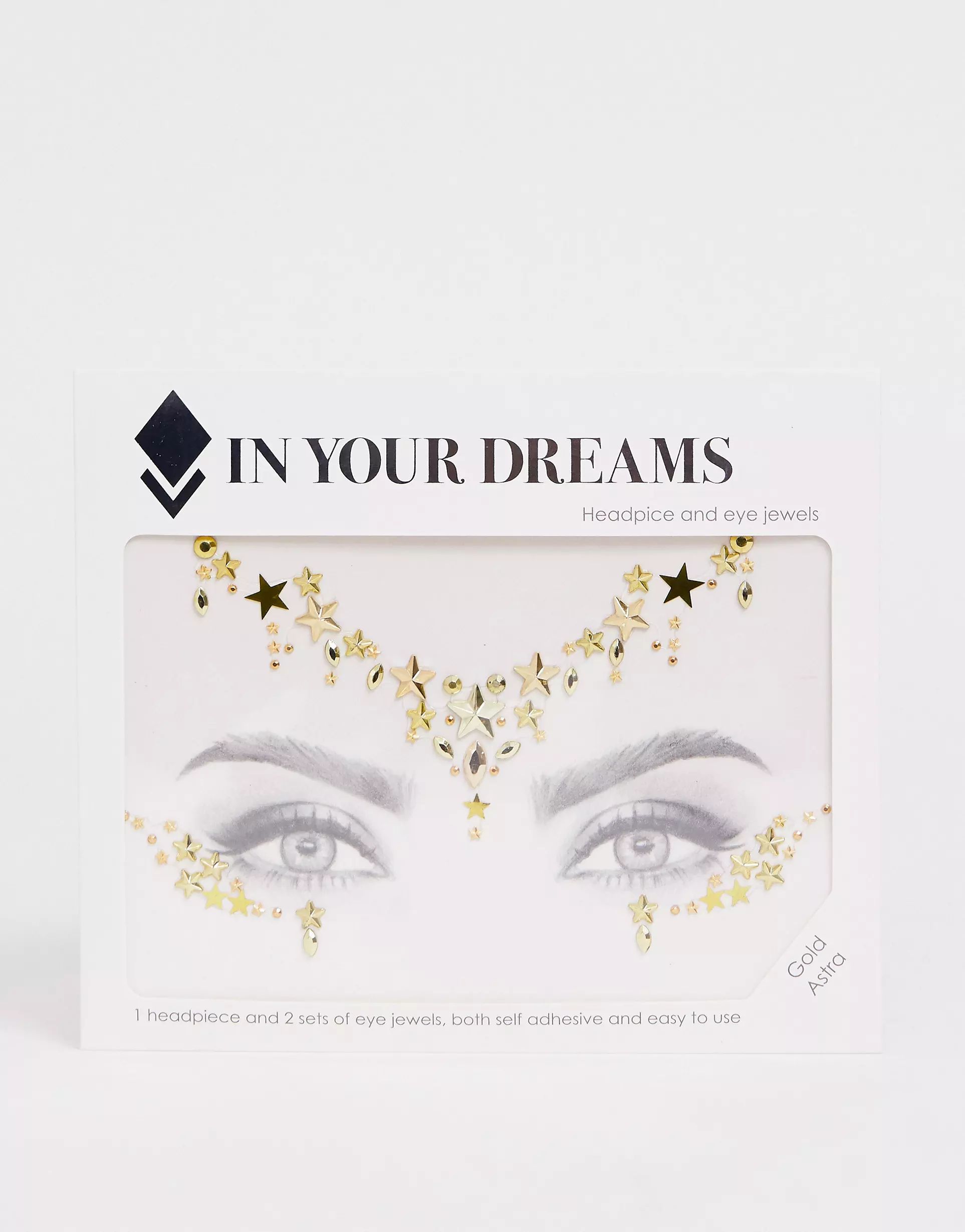 In Your Dreams Gold Astra All in One Face Gem and Eye Jewels | ASOS (Global)