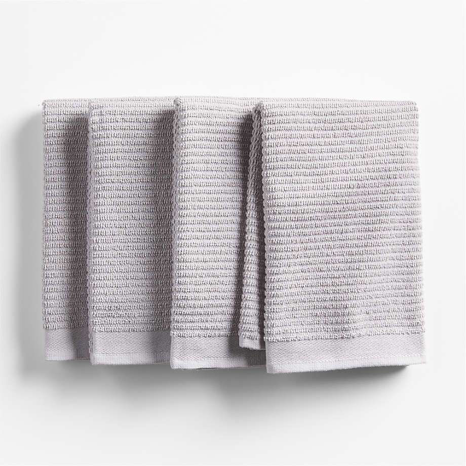 Ribbed Bar Mop Black Organic Cotton Dish Towels, Set of 4 + Reviews | Crate & Barrel | Crate & Barrel