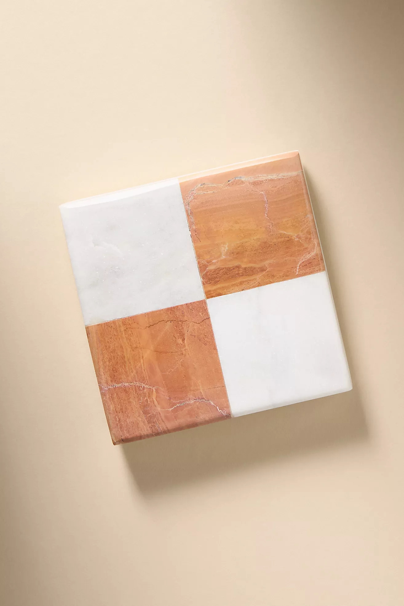Jolene Checkered Marble Coaster | Anthropologie (US)