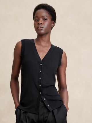 Soft Touch Ribbed Vest | Banana Republic Factory
