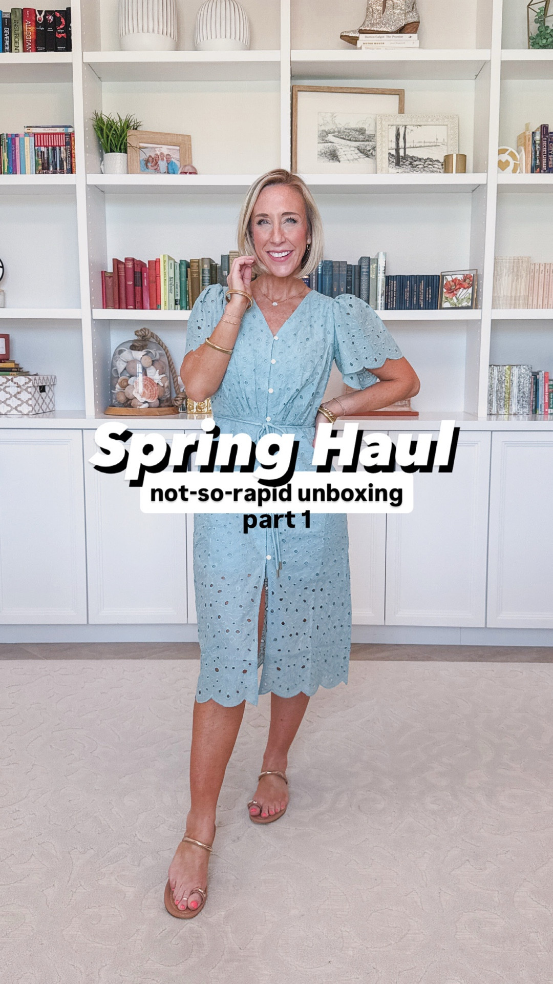 Spring Haul - not-so-rapid unboxing… part 1 (and it’s ALL ON SALE!)
Scalloped Eyelet Midi Pocket Shirtdress - size XS Petite. 50% off.
Chambray Pleated Mini Pocket Shirtdress - size XXS. 50% off.
Embroidered Floral Smocked Bubble Sleeve Midi Dress - size XS. 35% off.
Crochet Yoke Ruffle Trim Top - size XS. 30% off.
* Daisy Embroidered High Rise Relaxed Straight Jean - Size 0. 30% off.
Eyelet Scallop Hem Twill Jacket - size XS. 50% off.

#LTKSeasonal #LTKOver40 #LTKSaleAlert