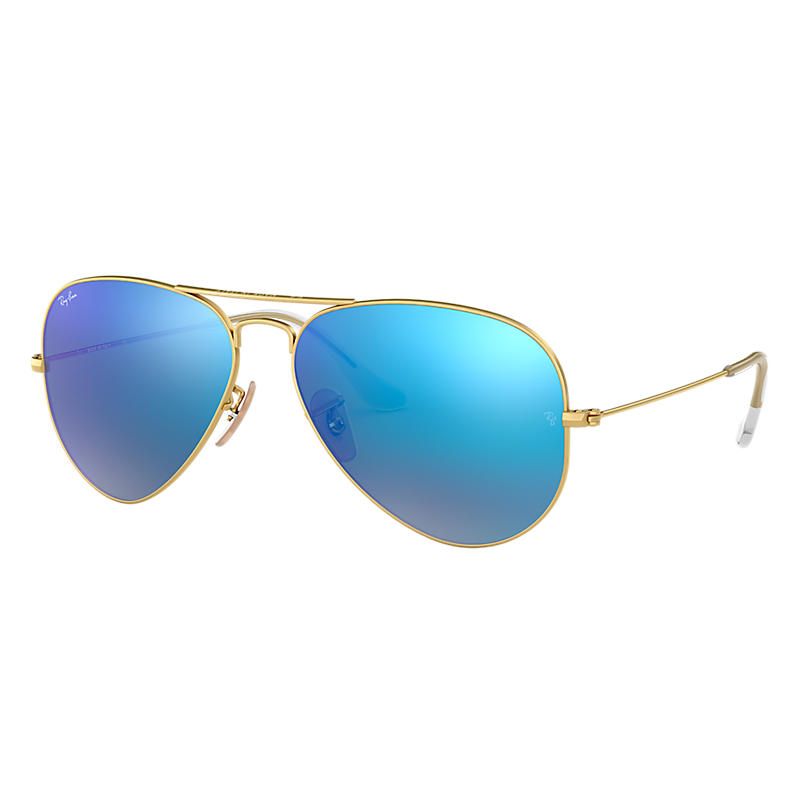 Ray-Ban Aviator Gold Sunglasses, Blue Flash Lenses - Rb3025 | Ray-Ban (US)