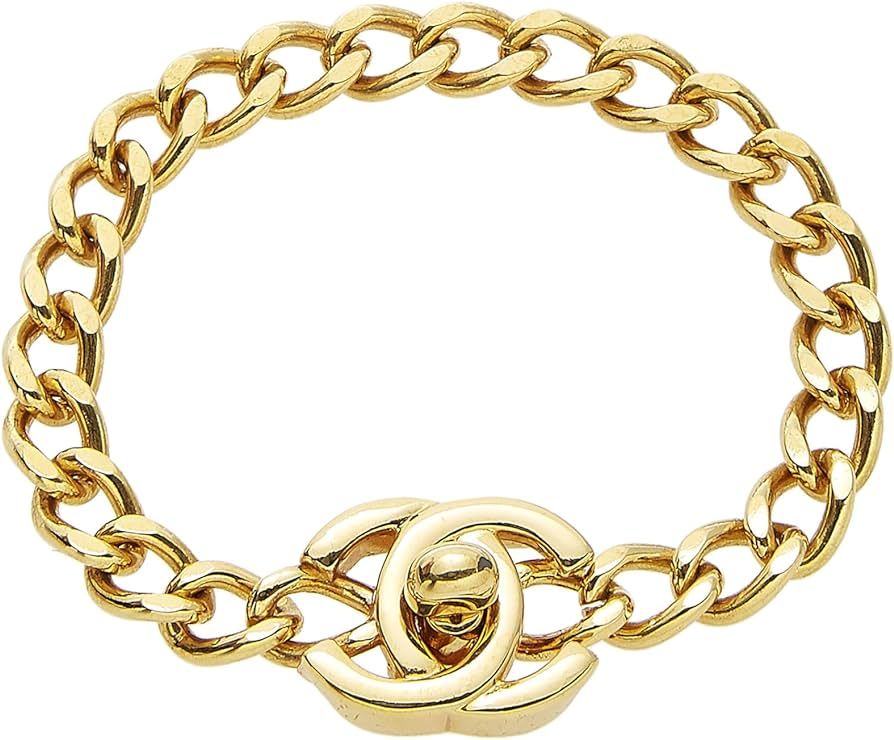 Amazon.com: Chanel, Pre-Loved Gold 'CC' Turnlock Bracelet Small, Gold : Luxury Stores | Amazon (US)