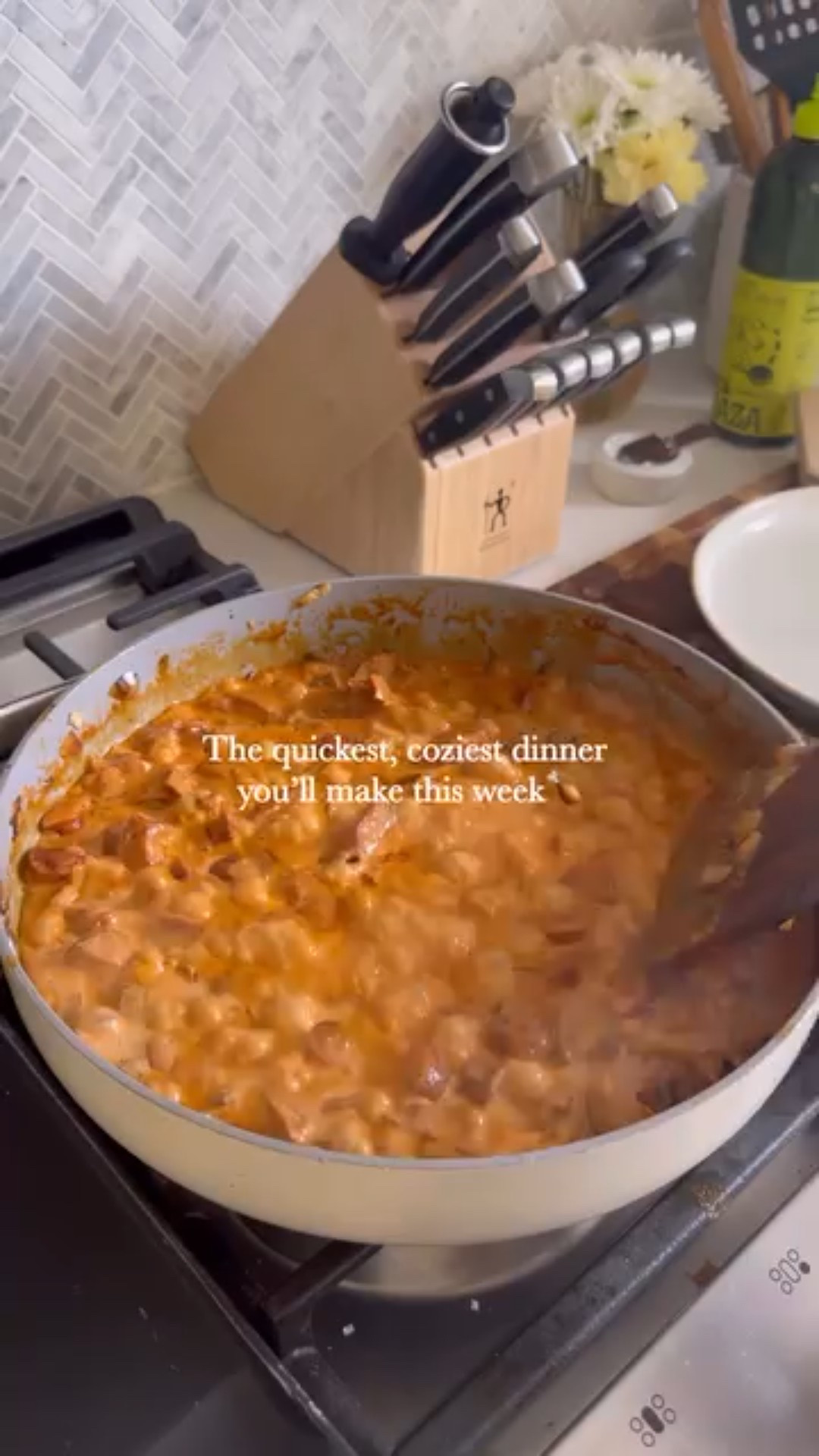 Chicken sausage stroganoff 🥘

This is a meal if you want some comfort food but also something quick and easy 🍽️ this dish is creamy, flavorful and ready in no time, less than 30 minutes. Save this for an easy weeknight dinner 🍛

Recipe:
24 oz chicken sausage, I used the cheddar one from  Trader Joe’s
1 yellow onion, diced
6 oz mushrooms, sliced
3 tbsp tomato paste 🍅 
1 tbsp Dijon mustard
1.5 cup heavy cream
3 tbsp soy sauce or coconut aminos
1 cup bone broth or beef broth
Parsley for topping

1. Slice up chicken sausages and cook in a pan in olive oil over medium heat. Cook in batches if necessary, and transfer to a plate once cooked through.
2. Sauté onion in pan for a couple of minutes until softened. Transfer to plate. Do the same with mushrooms. Once mushrooms are cooked for a few minutes, transfer back sausage and onion. Combine.
3. Add cream and broth and stir. Season with salt and pepper. Add to tomato paste, mustard and soy sauce, mix to combine and bring to a boil and cook for 5 minutes. 
4. Remove from heat and serve with basmati rice or egg noodles.