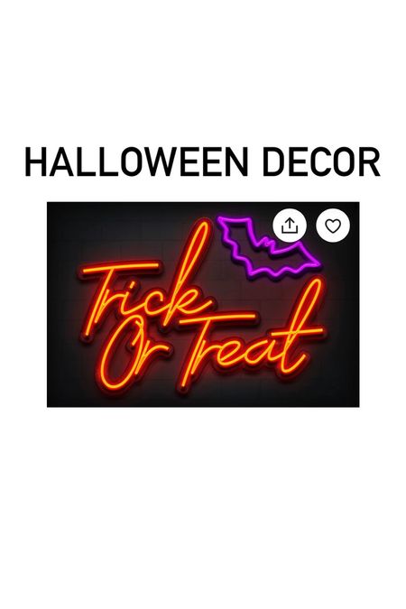Halloween decor
Halloween 
Trick or treat sign 
Neon Halloween sign 


#LTKsalealert #LTKunder100 #LTKhome