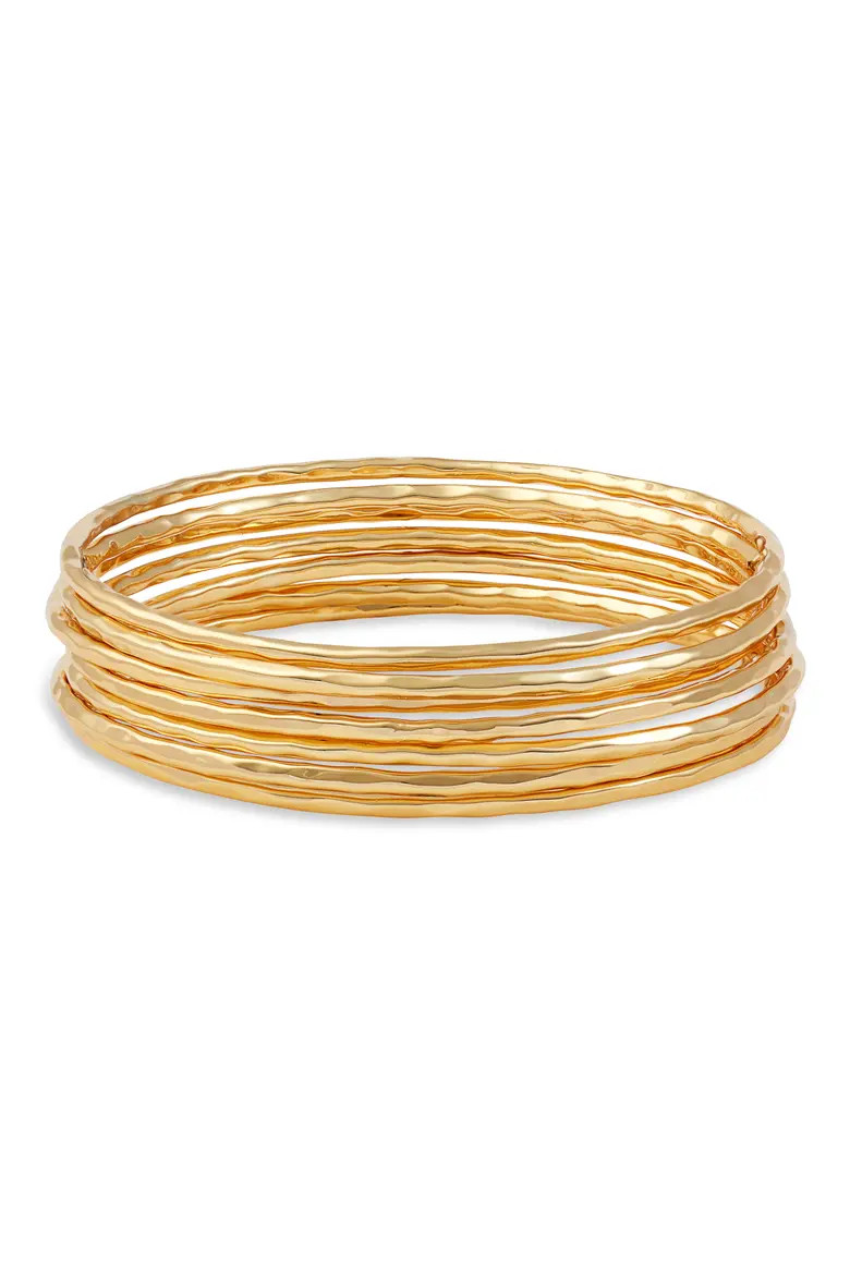 Set of 7 Hammered Bangles (Women) | Nordstrom | Nordstrom