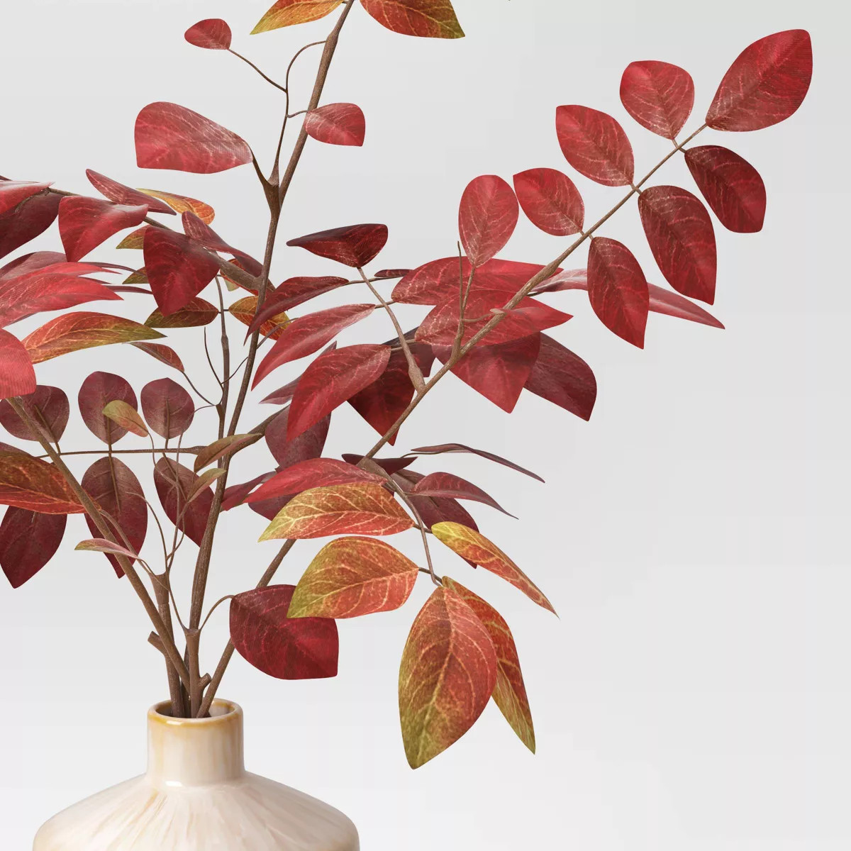 Leaf Arrangement in Ceramic Pot Red - Threshold™ | Target