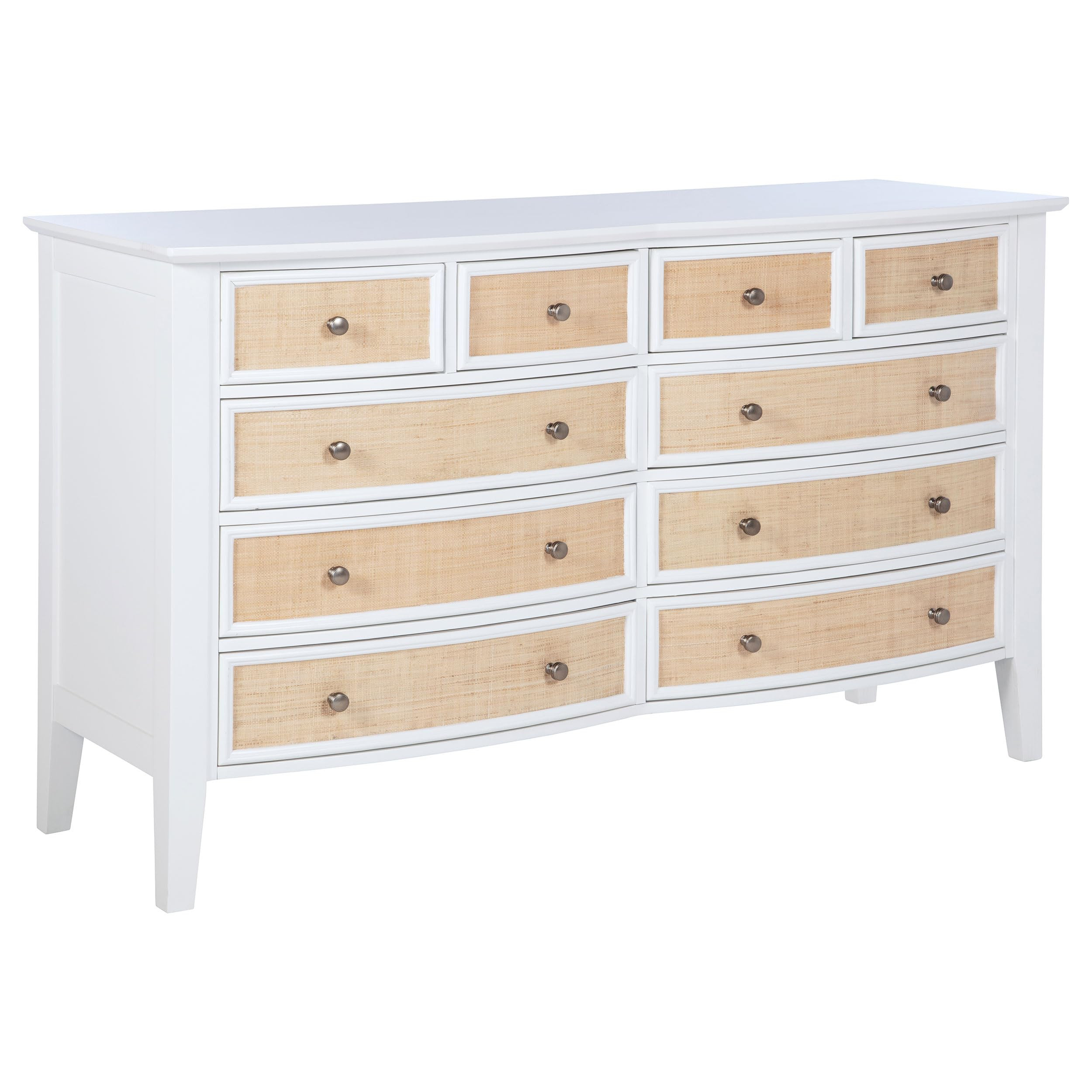 Coaster Home Furnishings - Bexhill - Wood - 10-Drawer Dresser with Natural Rattan, Felt-Lined Top... | Amazon (US)