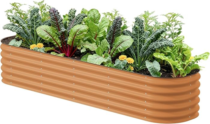 Vego garden Raised Garden Bed Kits, 17" Tall 9 in 1 8ft x 2ft Metal Raised Planter Bed Outdoor fo... | Amazon (US)