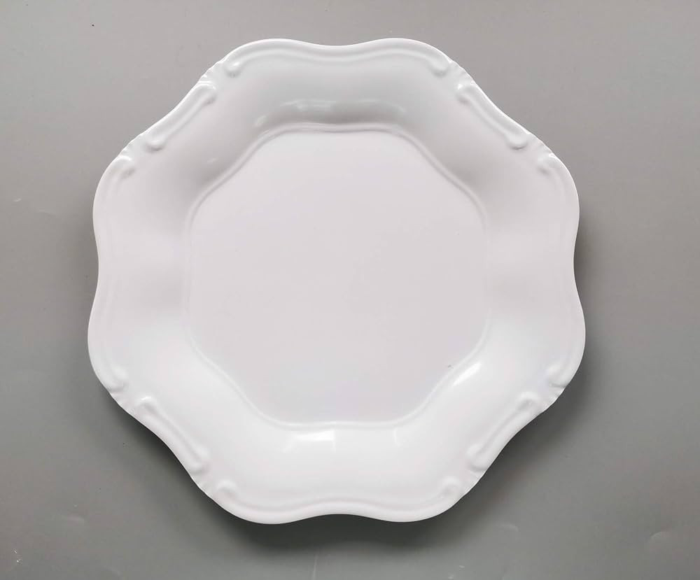 Melamine Dinner Plates Set for 6, 11 inch Dinner Dishes Set for Indoor and Outdoor Use, White | Amazon (US)