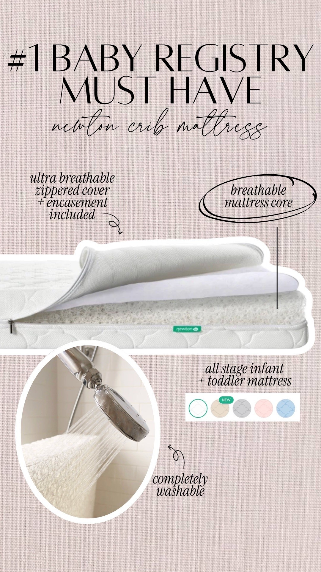 The Newton crib mattress is by far the #1 baby registry must have!!! Use my code CHIC20 for 20% off!!  

*Sale ends 7/7