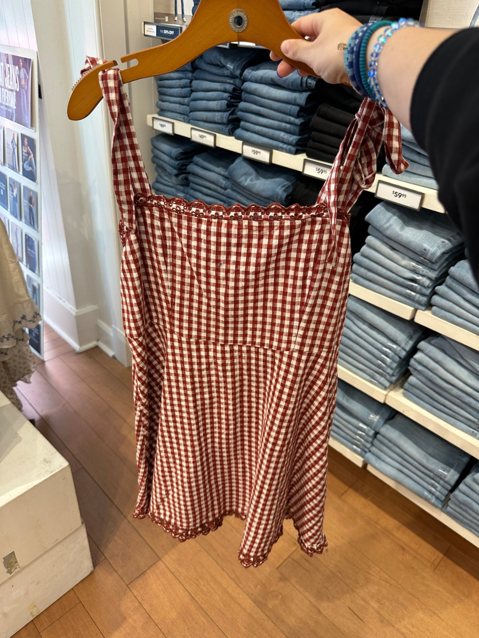 Love this red gingham lace trim mini dress! This is so cute for spring & would be adorable for a country concert! It’s on sale for $44 & ranges from sizes XXS-XXL! So adorable!

#LTKSpringSale #LTKSaleAlert #LTKMidsize