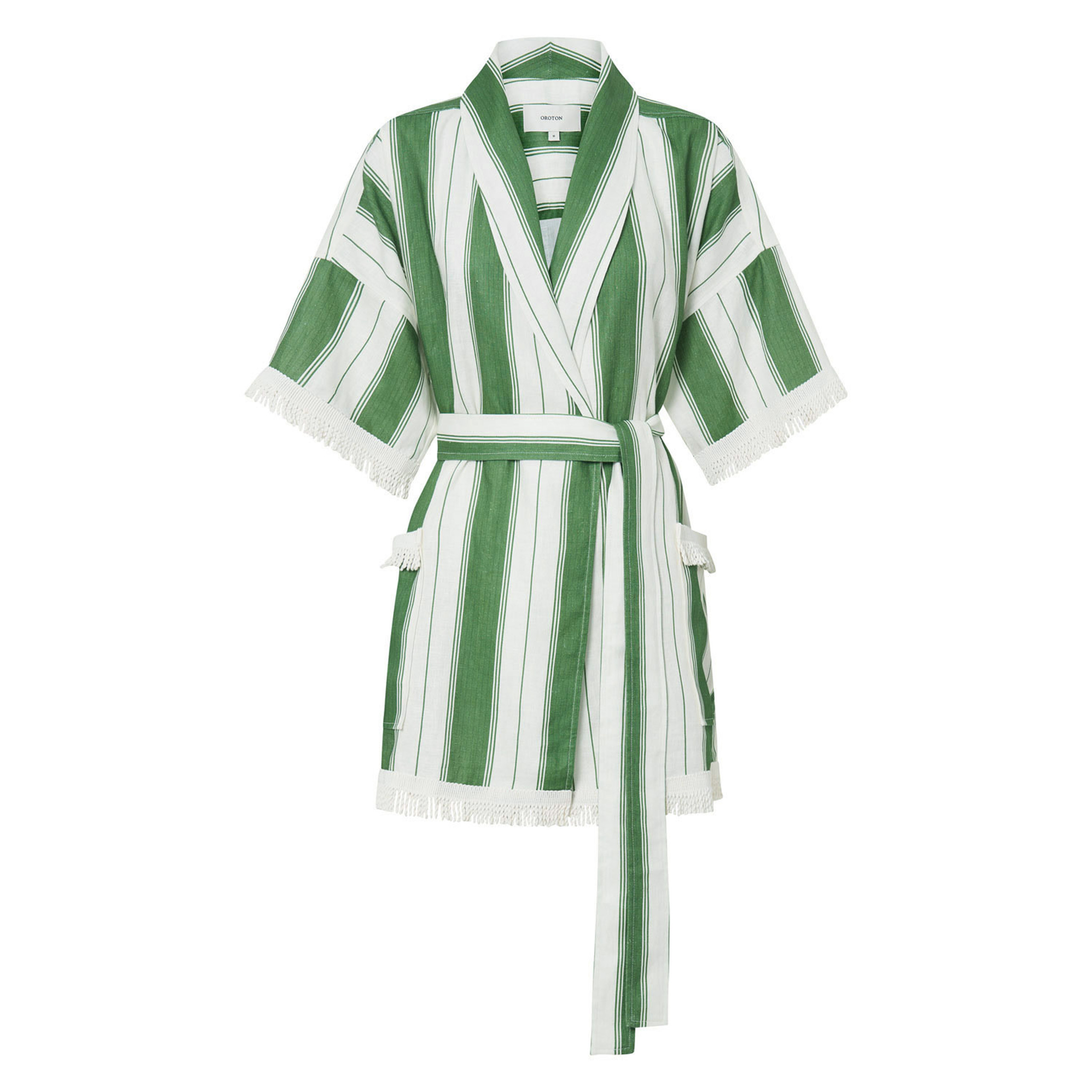 Deckchair Stripe Robe - Clover | Oroton | Oroton