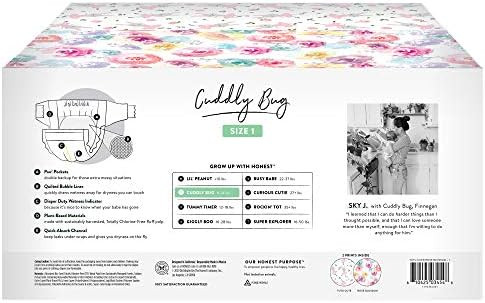 The Honest Company - Super Club Box, Clean Conscious Diapers, Rose Blossom + Tutu Cute, Size 1, 1... | Amazon (US)
