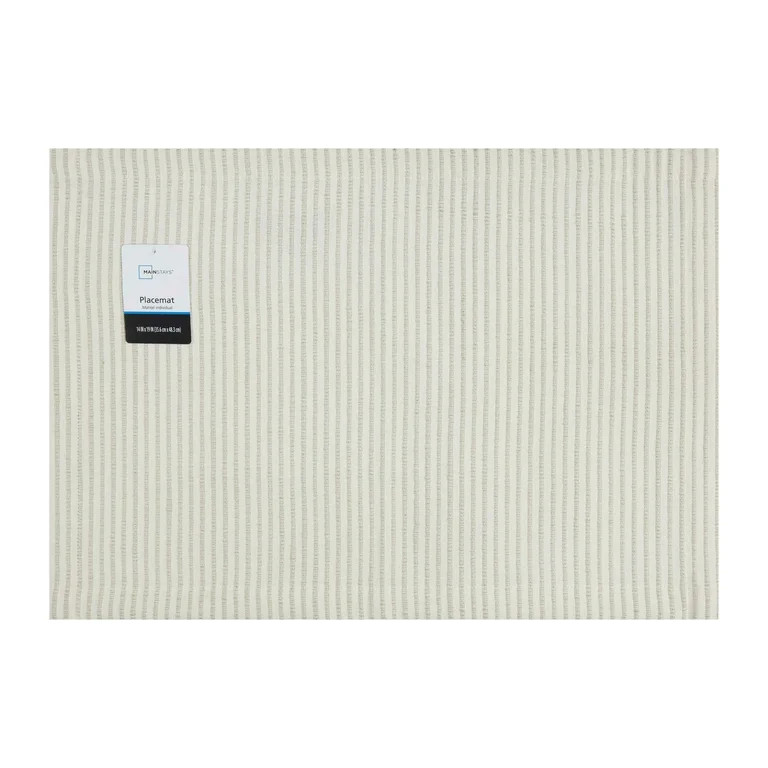 Mainstays Ribbed Placemat - Washed Stone - 65% Cotton 35% Jute | Walmart (US)
