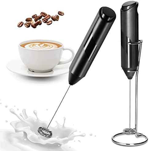 YSSOA 2 Pack Electric Milk Frother Handheld with Stainless Steel Stand Battery Operated Whisk Dri... | Amazon (US)