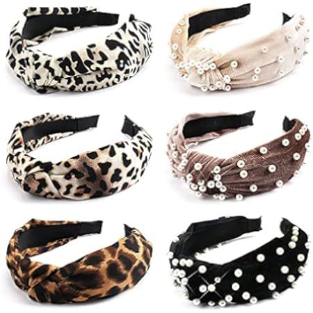 Ondder 10 Pack Knotted Headbands for Women Leopard Print Womens Headbands Fashion Headbands Non Slip | Amazon (US)