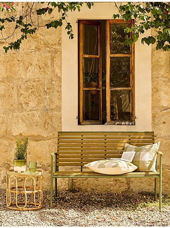 Light Wood Modern Garden Bench | George