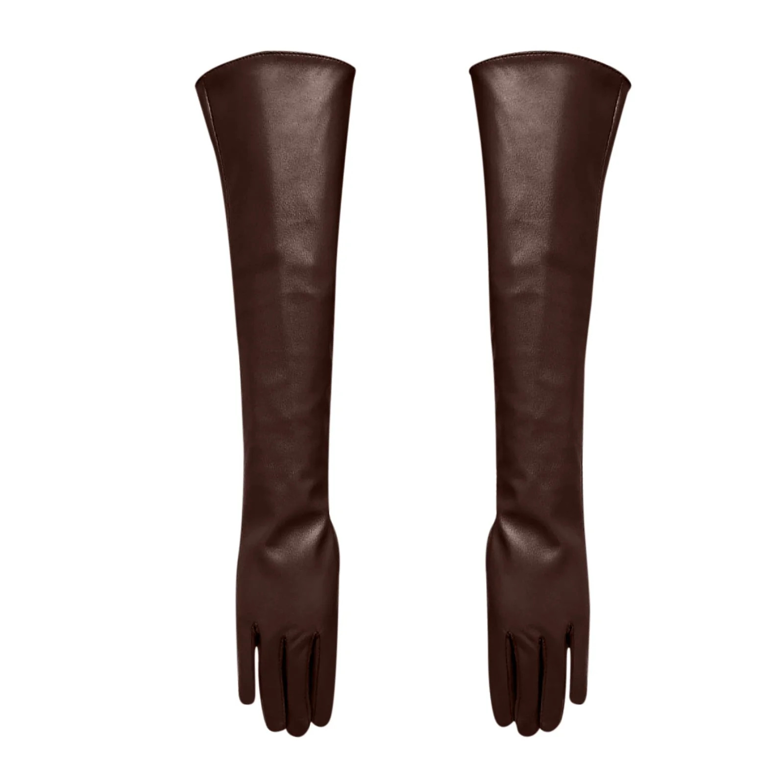 Leather Gloves, Audhol Long Leather Gloves for Women 50Cm Over Imitation Leather Pu Flat Fashion ... | Walmart (US)