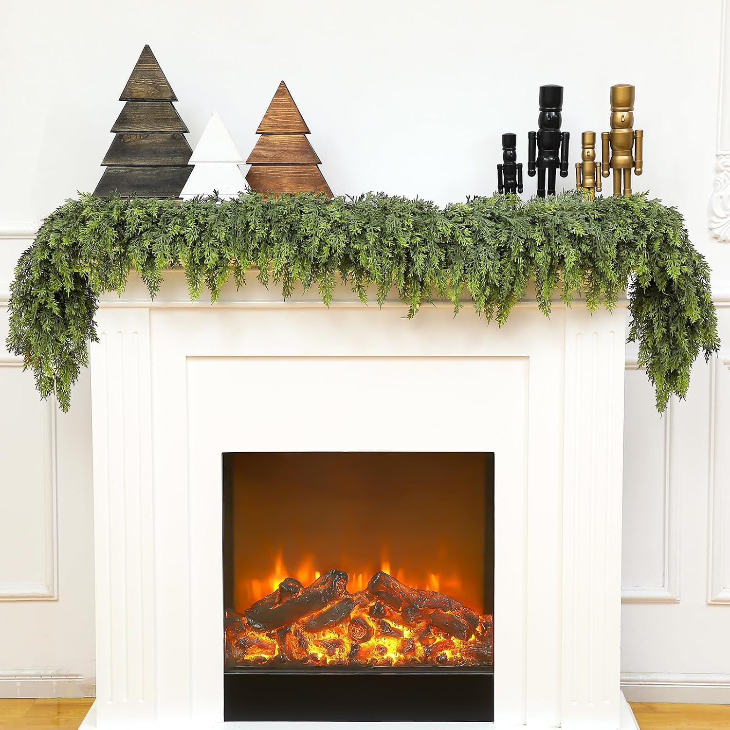 1 Pcs 6 ft Christmas Artificial Cedar Garland Realistic | Amazon (US)