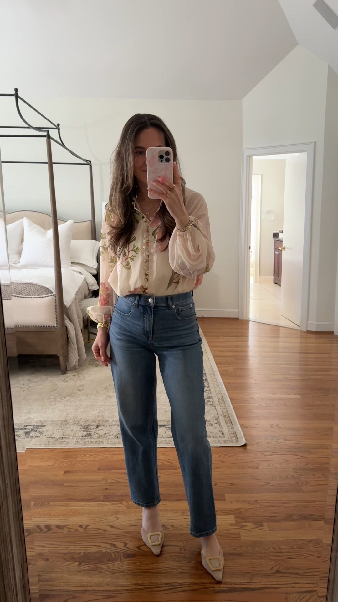 Spanx 90s straight leg jeans, runs true to size.  Wearing S for a looser fit, size down for more fitted. These are super stretchy  

#LTKOver40 #LTKSpringSale #LTKSeasonal