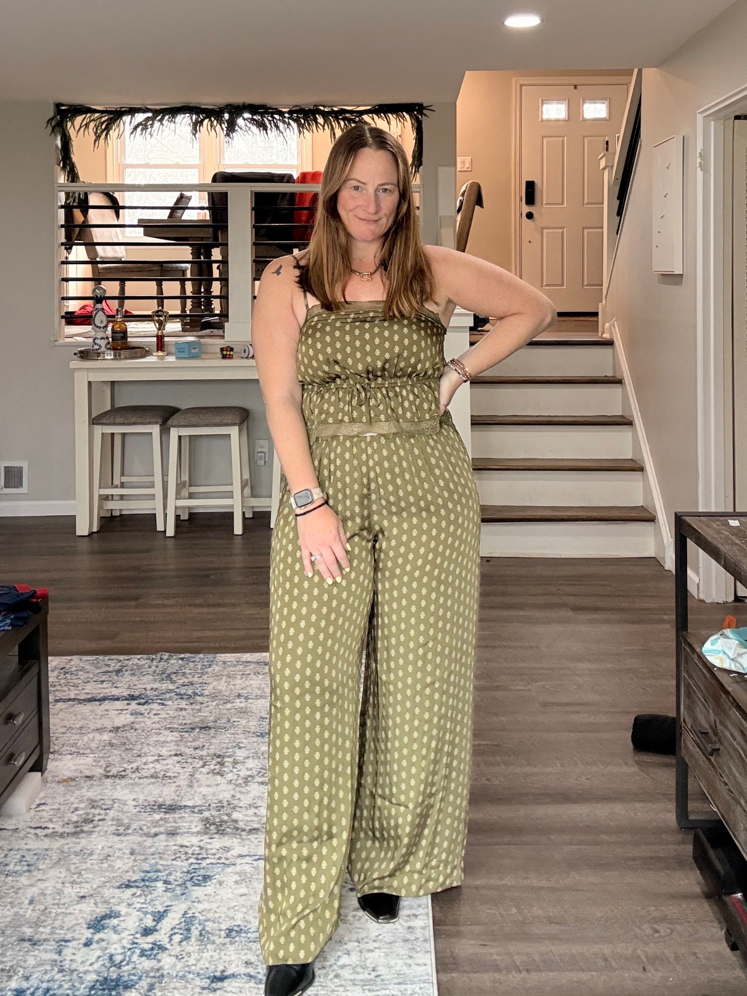 This Target set is insanely good. Is it pajamas? Yes. Will I wear it out? Also yes. Size medium in the top (they didn’t have large when I went would have liked the length so still say true to size) wearing a large in pants. Highly recommend. 

#LTKootd #LTKOver40 #LTKMidsize