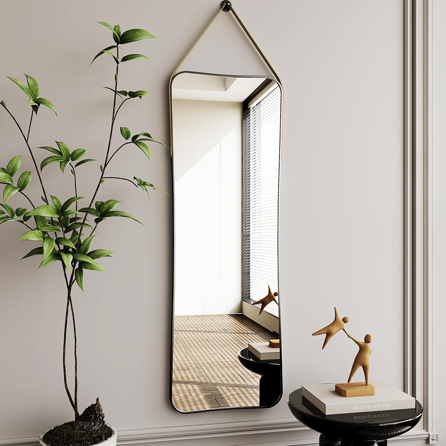 Full Length Wall Mirror,48"x16" Door Mirror Full Length,Wall Mirror for Bedroom,Full Length Mirro... | Amazon (US)