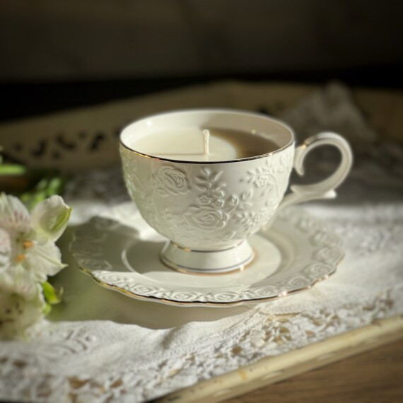 Roses Teacup Scented Candle, Unique | Etsy (US)