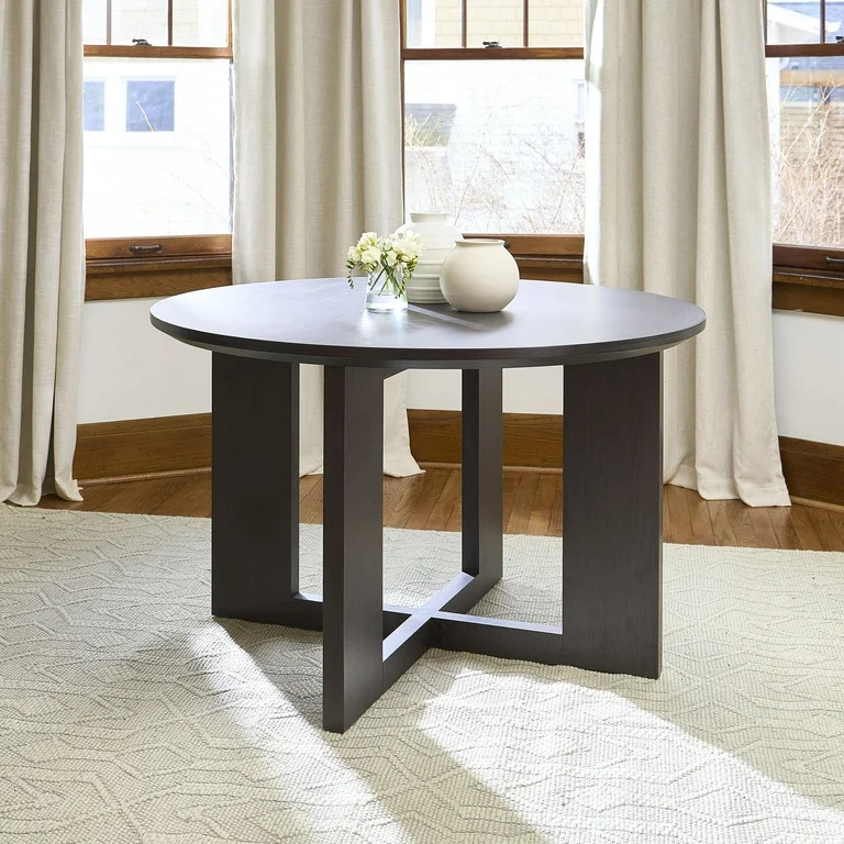 Better Homes & Gardens 47" Steele Round Dining Table, Tabacco Oak Finish | Walmart (US)