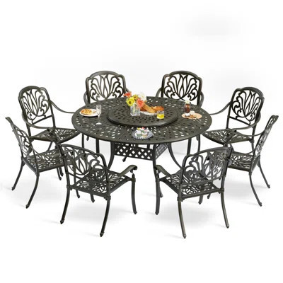 Round 8 - Person 61'' L Outdoor Dining Set | Wayfair North America
