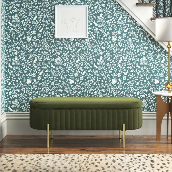 Elko Natoma Upholstered Flip Top Storage Bench | Wayfair North America