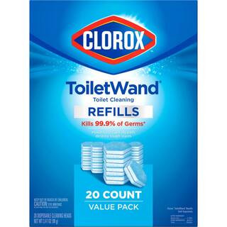 ToiletWand Disinfecting Refills Toilet Bowl Cleaner Disposable Wand Heads (20-Count) | The Home Depot
