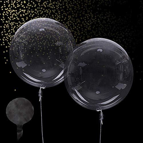 Zancybuzz 50 Pcs Clear Bobo Balloons 20 Inches Transparent Bubble Balloon for Light Up Led Balloo... | Amazon (US)