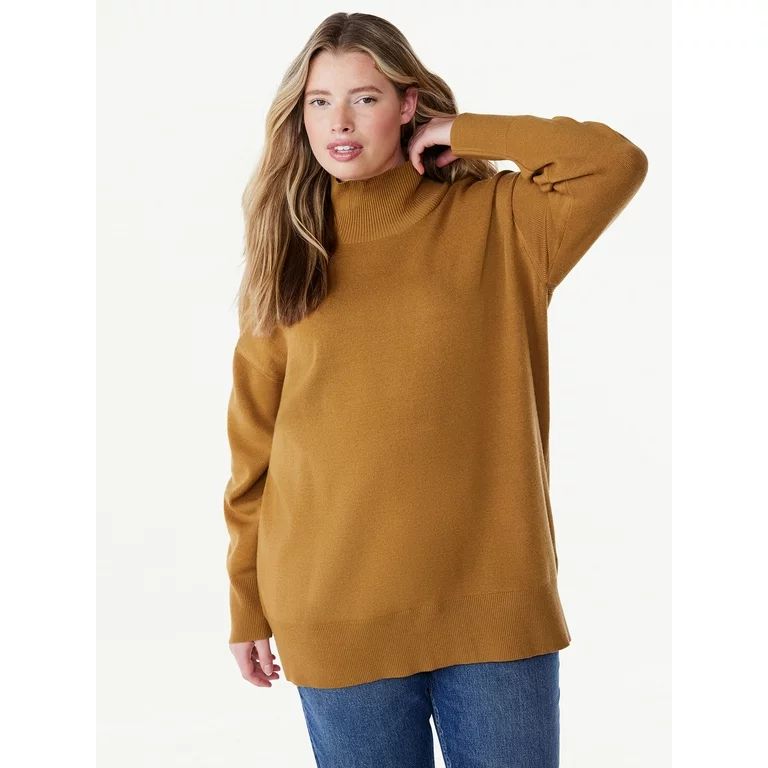 Free Assembly Women's Turtleneck Sweater, Midweight, Sizes XS-XXL | Walmart (US)